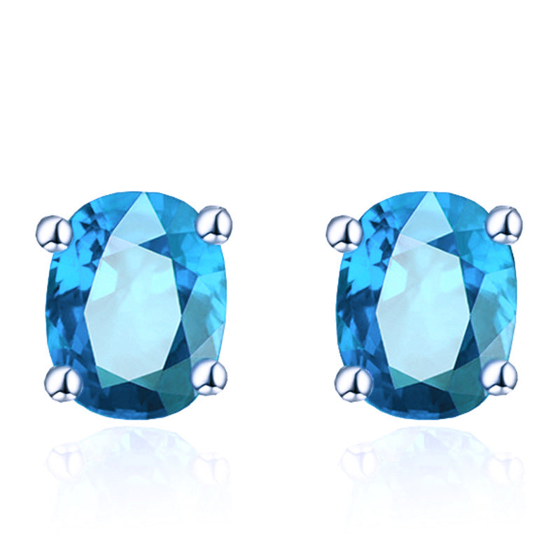 Version Stylish Simple Versatile Temperament Single Diamond Color Ear Line