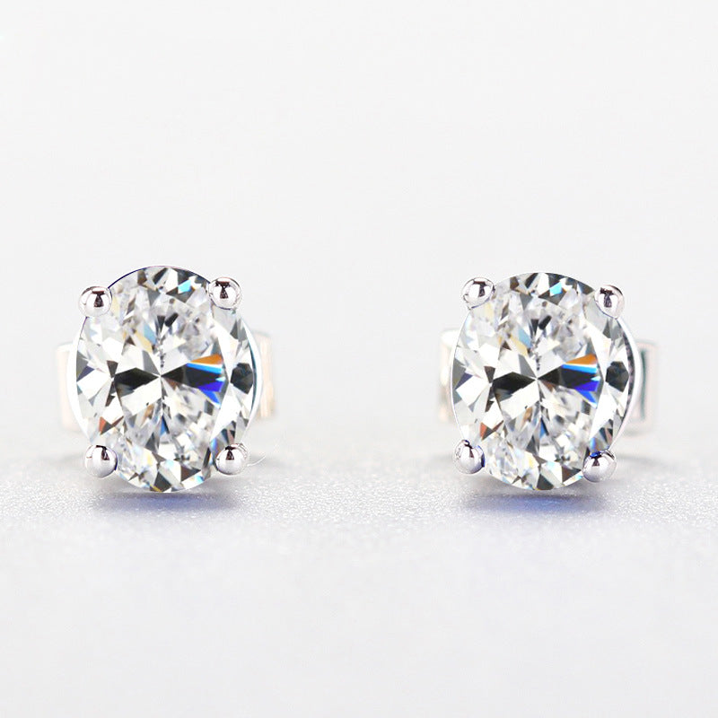 Version Stylish Simple Versatile Temperament Single Diamond Color Ear Line