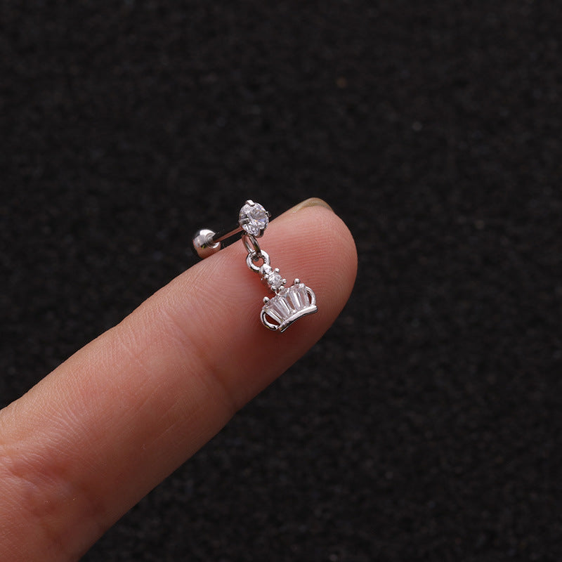 Stainless Steel Screw Ear Bone Piercing Stud Earrings