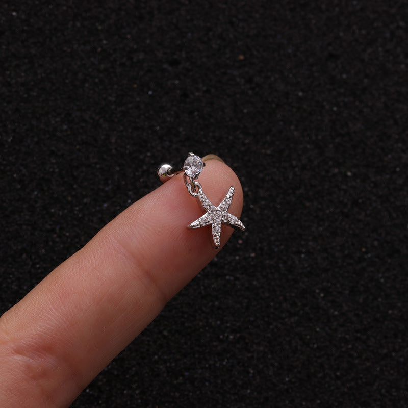 Stainless Steel Screw Ear Bone Piercing Stud Earrings