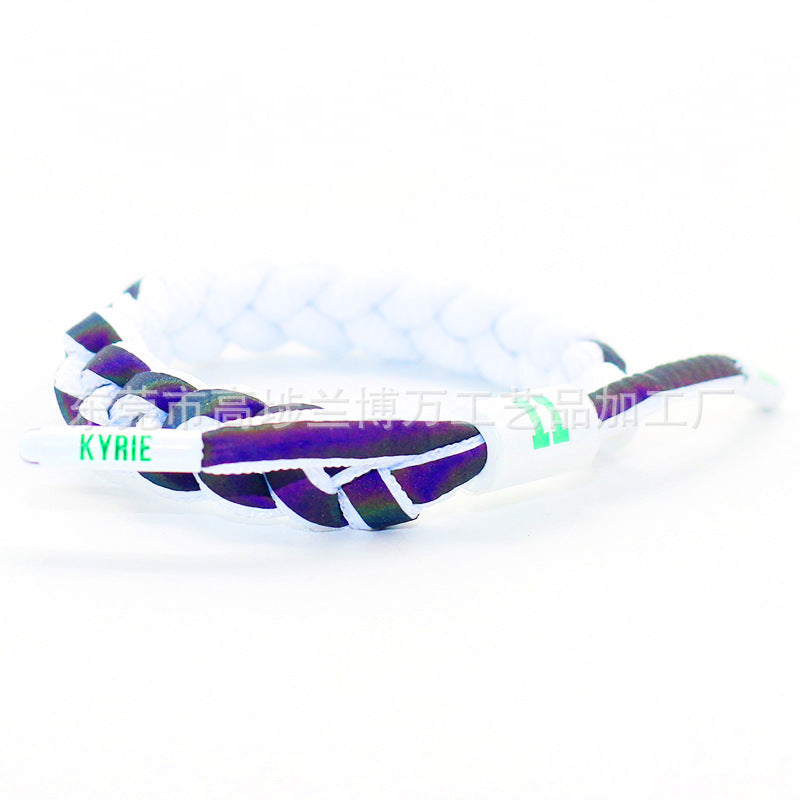Braided Rope Holographic Reflective Kobe Curry James Owen Harden Bracelets
