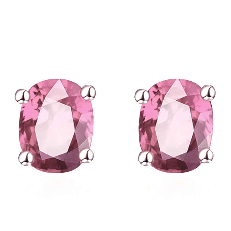 Version Stylish Simple Versatile Temperament Single Diamond Color Ear Line