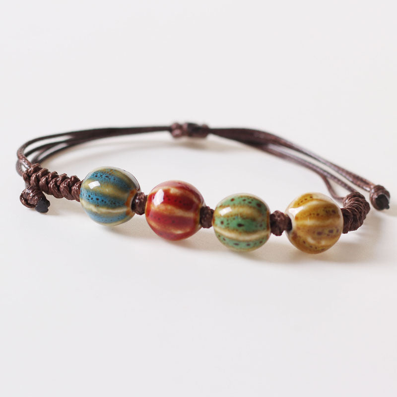 Women's Ceramic Jewelry Ethnic Style Woven Stall Bracelets