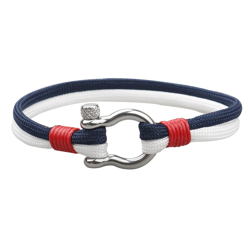 Steel Buckle Bow Type Boat Anchor Fashion Bracelets