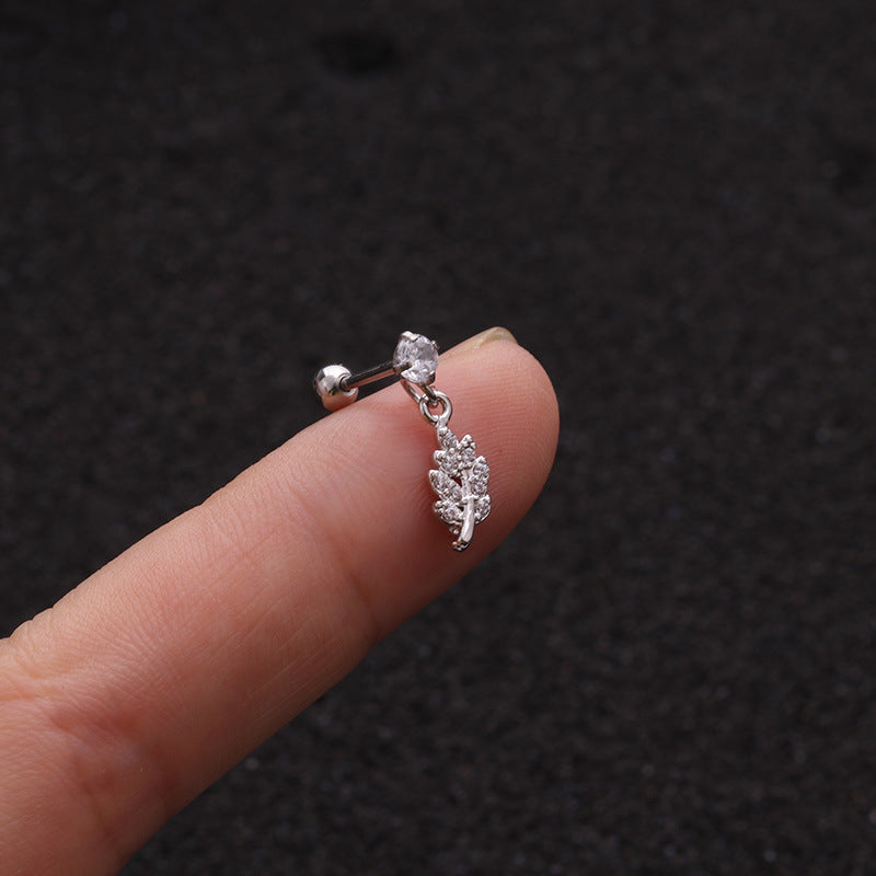Stainless Steel Screw Ear Bone Piercing Stud Earrings