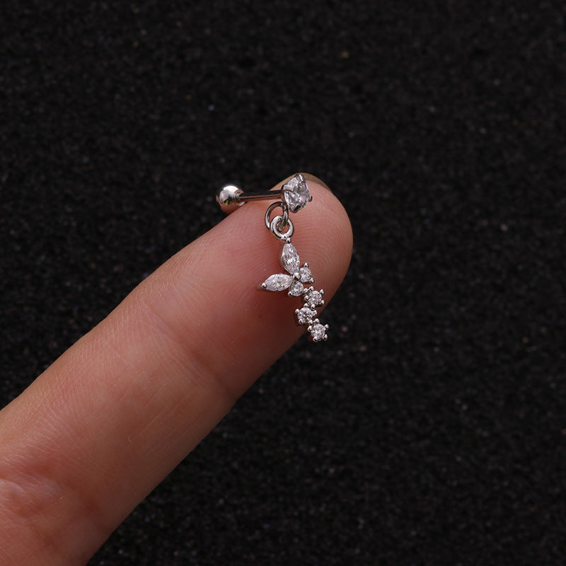 Stainless Steel Screw Ear Bone Piercing Stud Earrings