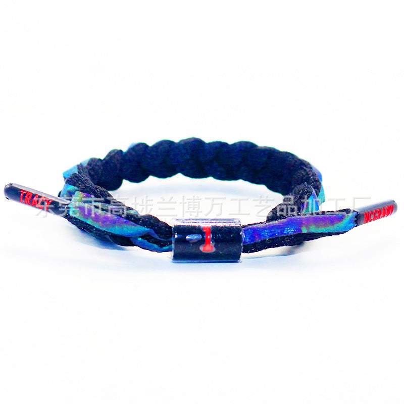 Braided Rope Holographic Reflective Kobe Curry James Owen Harden Bracelets