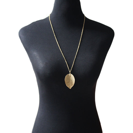 Women's Fashion Real Leaf Simple Hollow Leaves Necklaces