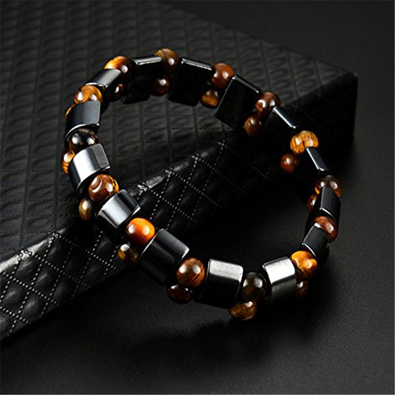 Unique Vintage Tigereye Magnet Gem Hand-woven Bracelets