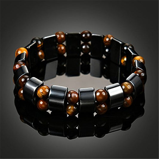 Unique Vintage Tigereye Magnet Gem Hand-woven Bracelets