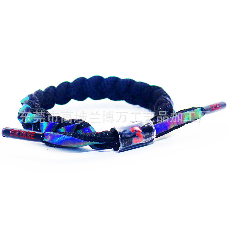 Braided Rope Holographic Reflective Kobe Curry James Owen Harden Bracelets