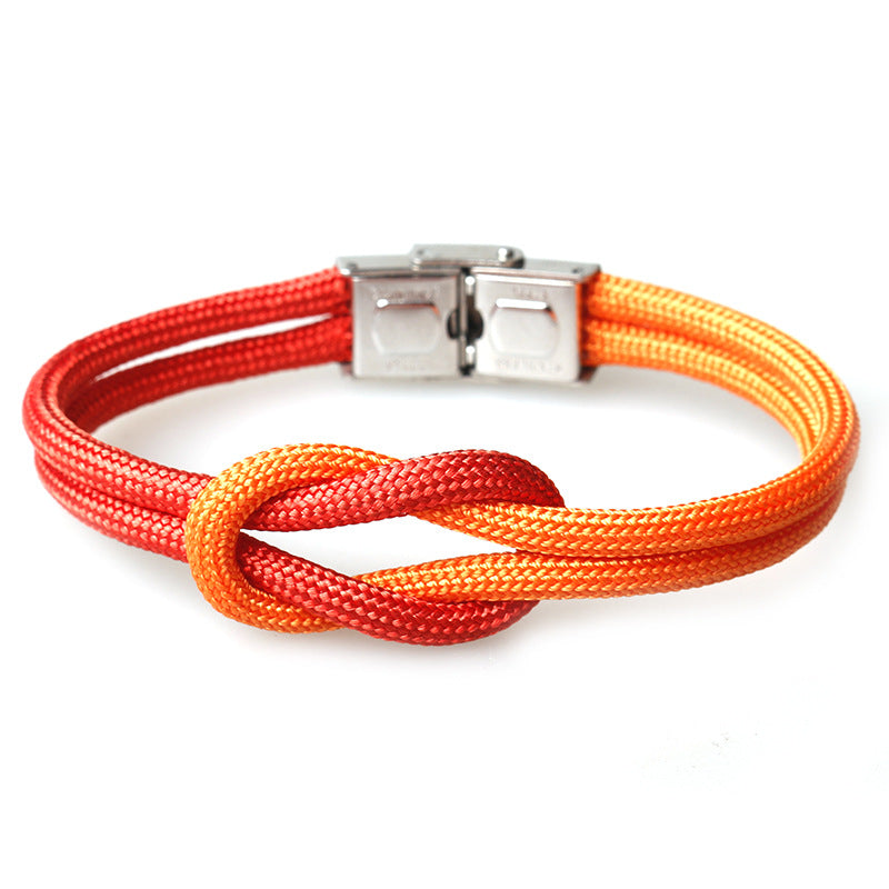 Women's & Men's Stainless Steel Snap Joint Fashion Navy Style Parachute Cord Truelove Bracelets