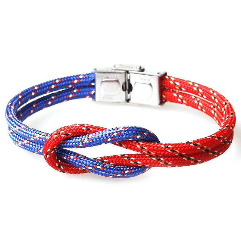 Women's & Men's Stainless Steel Snap Joint Fashion Navy Style Parachute Cord Truelove Bracelets
