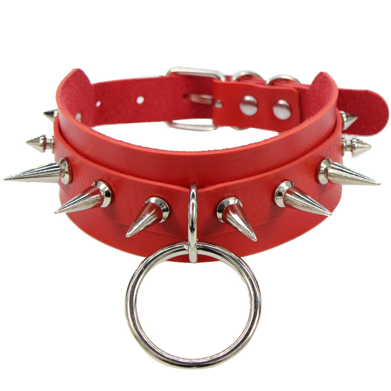 O-shaped Collar Nightclub Bar Street Shot Rivet Pointed Necklaces
