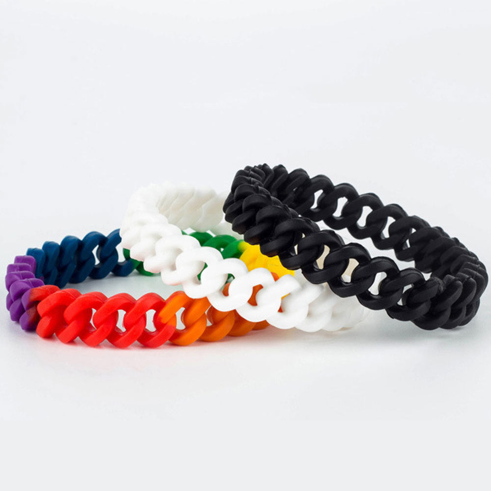 Twist Silicone Rubber Wristband Secondary Vulcanization Double Color Mixed Camouflage Bracelet