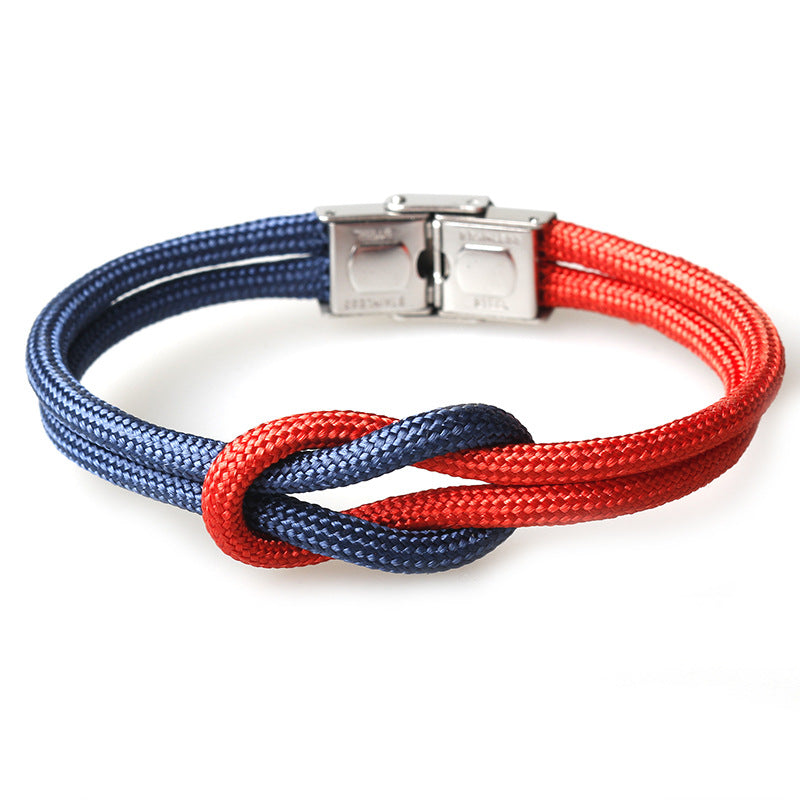 Women's & Men's Stainless Steel Snap Joint Fashion Navy Style Parachute Cord Truelove Bracelets