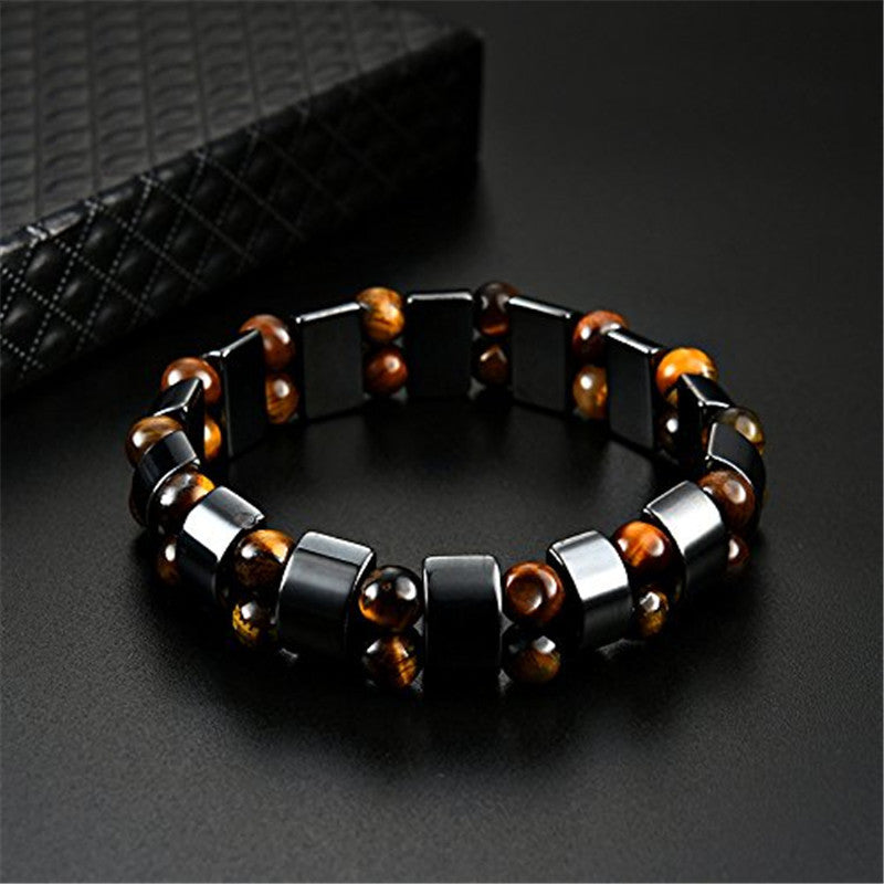 Unique Vintage Tigereye Magnet Gem Hand-woven Bracelets