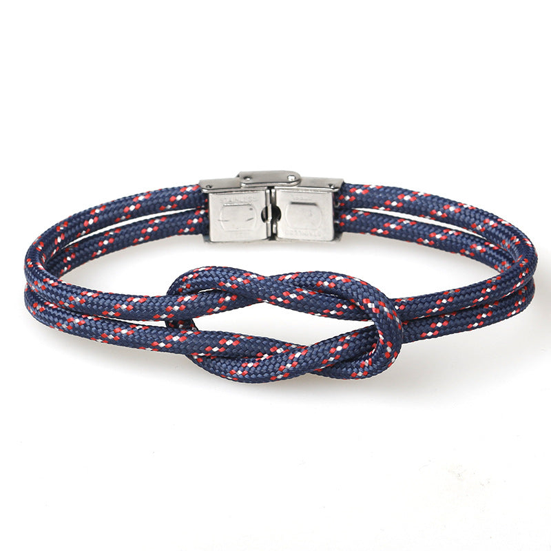 Women's & Men's Stainless Steel Snap Joint Fashion Navy Style Parachute Cord Truelove Bracelets