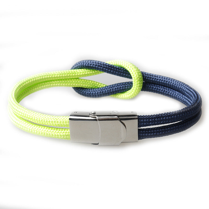 Women's & Men's Stainless Steel Snap Joint Fashion Navy Style Parachute Cord Truelove Bracelets