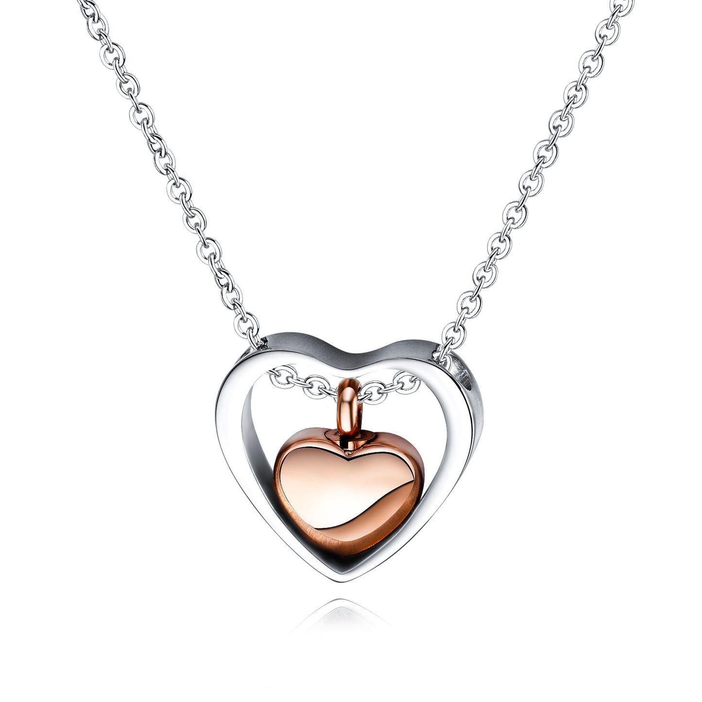 Fashion Simple Pet Cinerary Casket Heart-shaped Female Necklaces