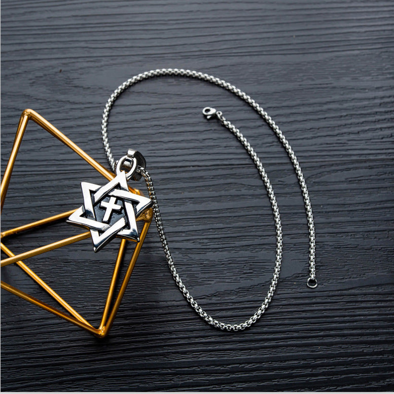 Men's Hip Hop Cross Long Sweater Chain Necklaces