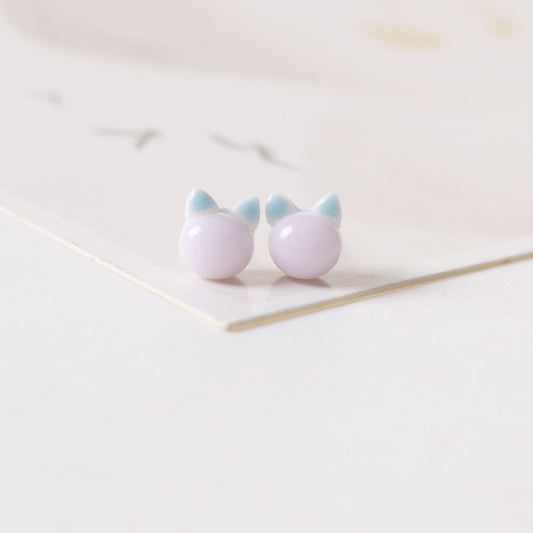 Ceramic Ear Sweet Design Cute Cat Earrings