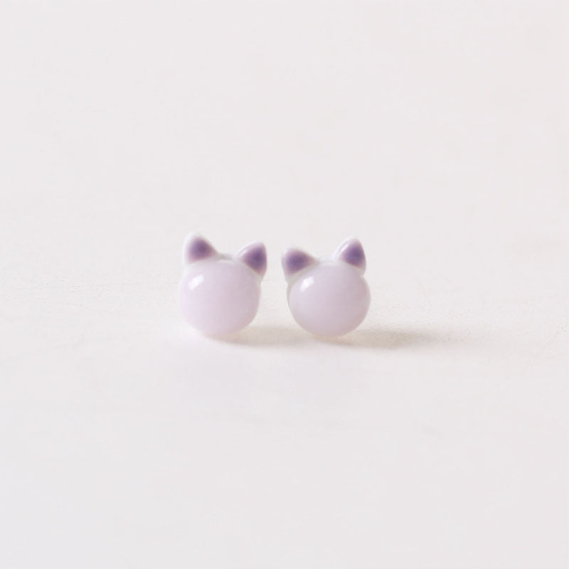 Ceramic Ear Sweet Design Cute Cat Earrings