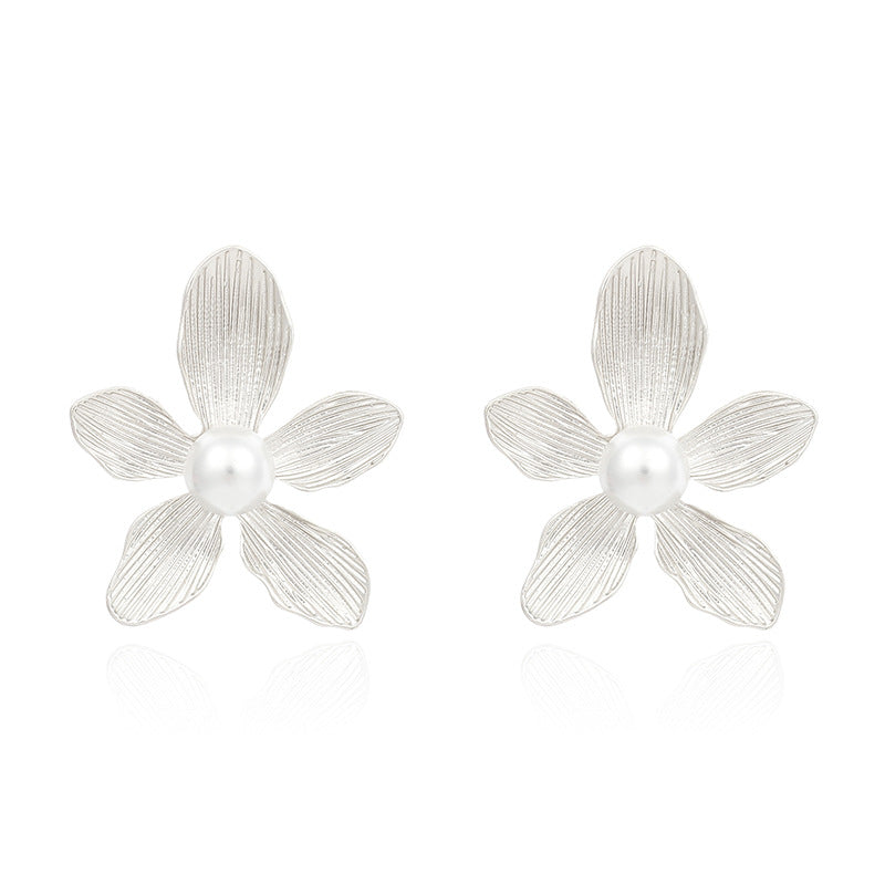 Source Style Flower Bohemian Popular Pearl Earrings