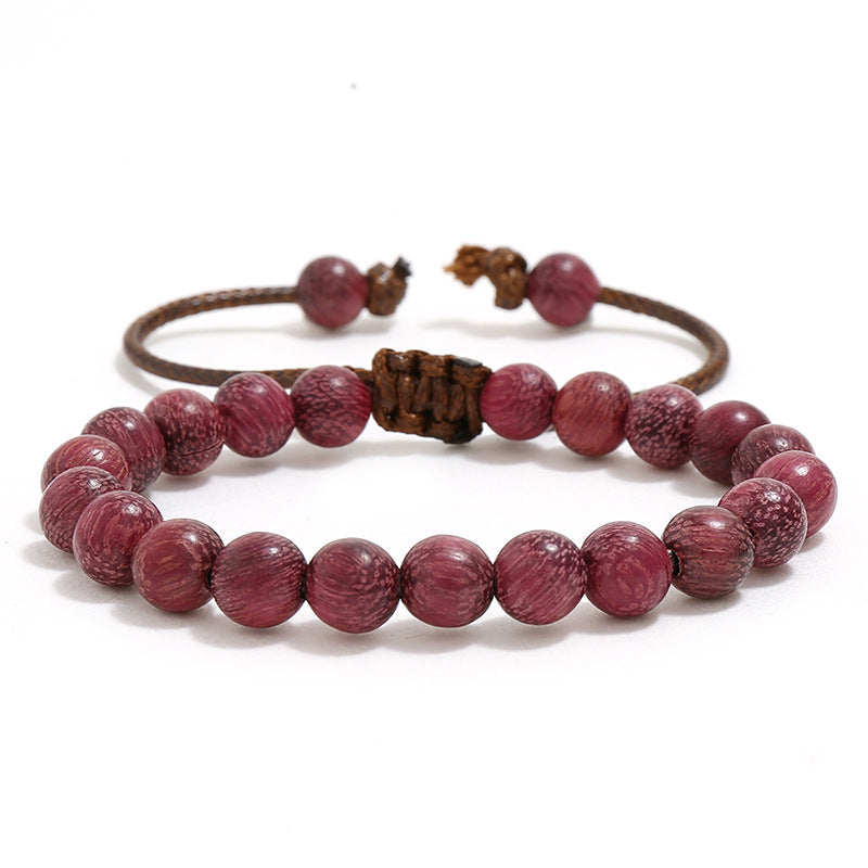 Women's & Men's Simple Pulling Rope Wooden Beads Personalized Bracelet