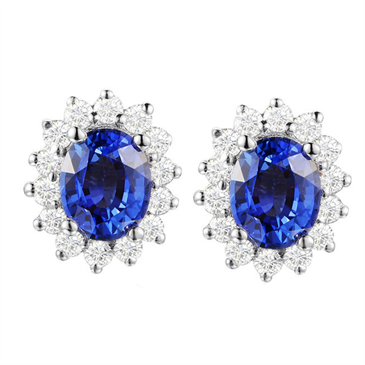 Women's Ruby Plated For Rose Gold Red Stud Earrings