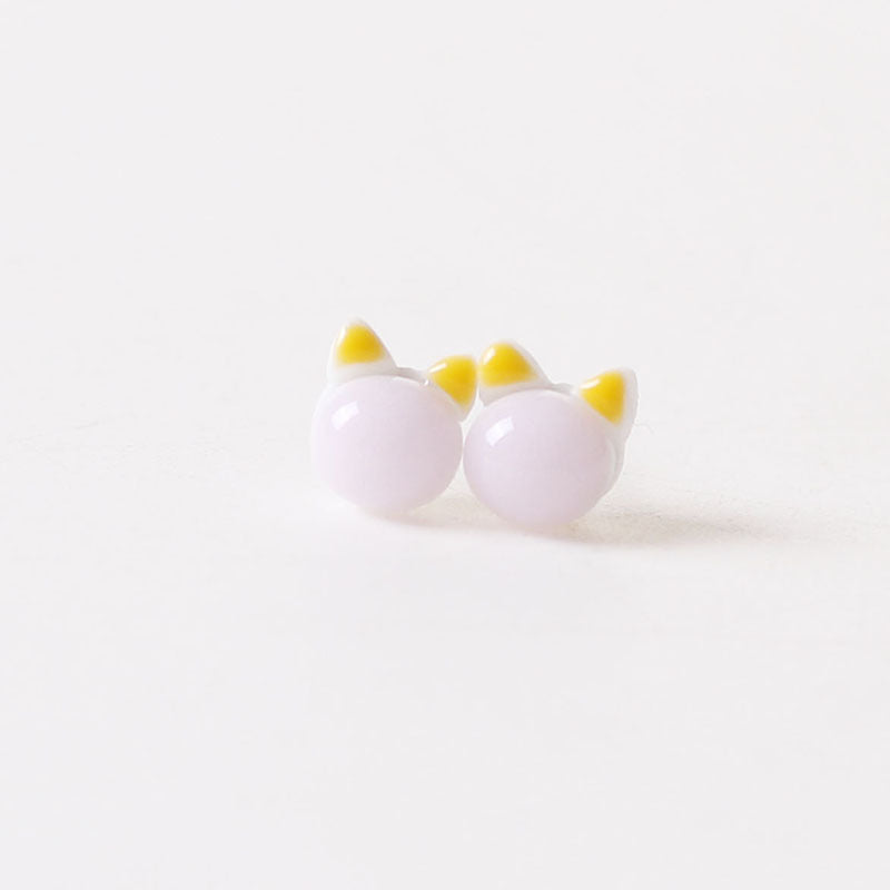 Ceramic Ear Sweet Design Cute Cat Earrings