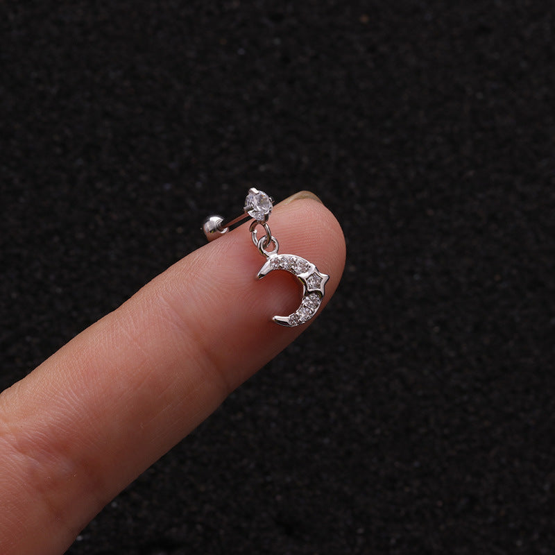 Stainless Steel Screw Ear Bone Piercing Stud Earrings