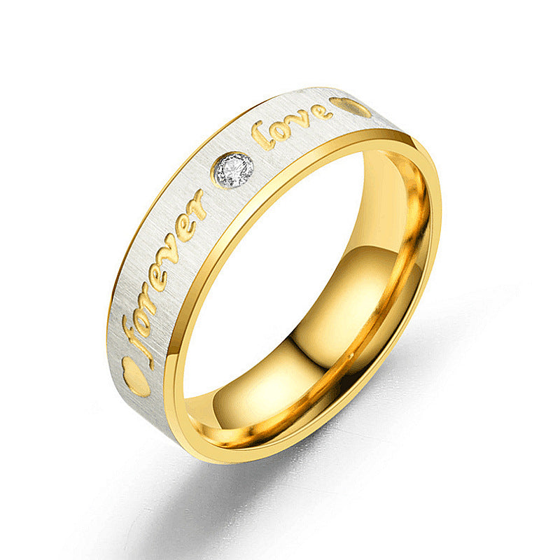 Korean Style Fashion Titanium Steel Couple Rings