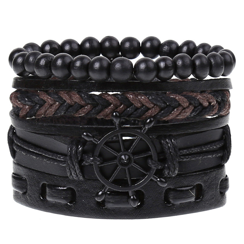 Combination Suit Leather Wrist String Popular Bracelets