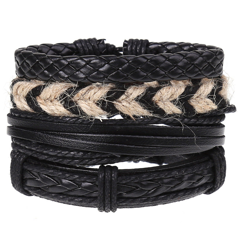 Combination Suit Leather Wrist String Popular Bracelets