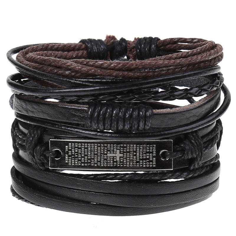Combination Suit Leather Wrist String Popular Bracelets
