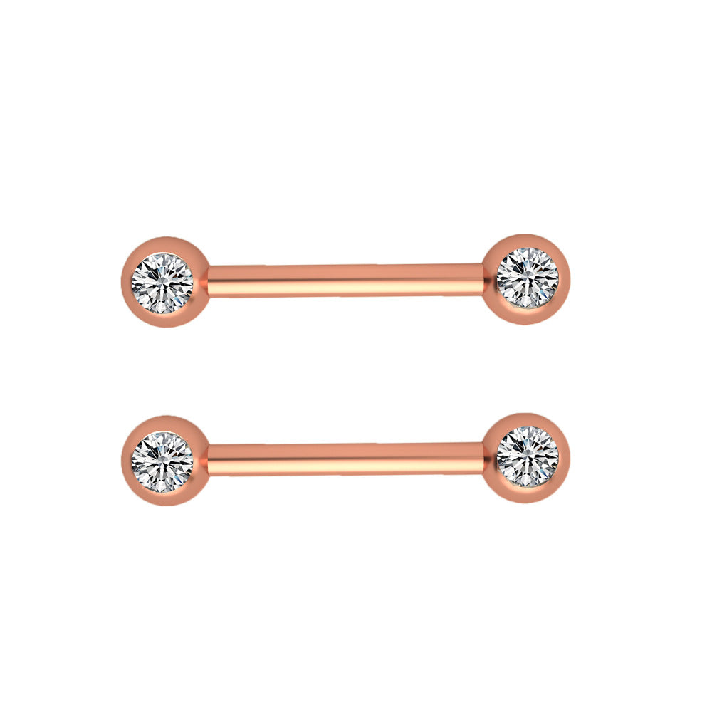 Stainless Steel Adhesive Nail Nipple Piercing Earrings