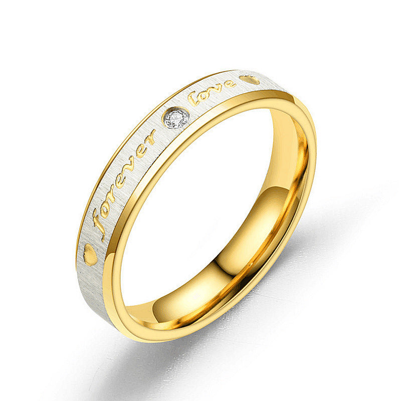 Korean Style Fashion Titanium Steel Couple Rings