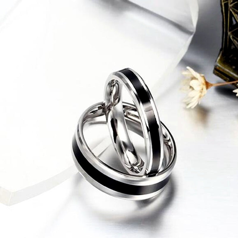 Titanium Steel Drip Niche Popular Simplicity Rings