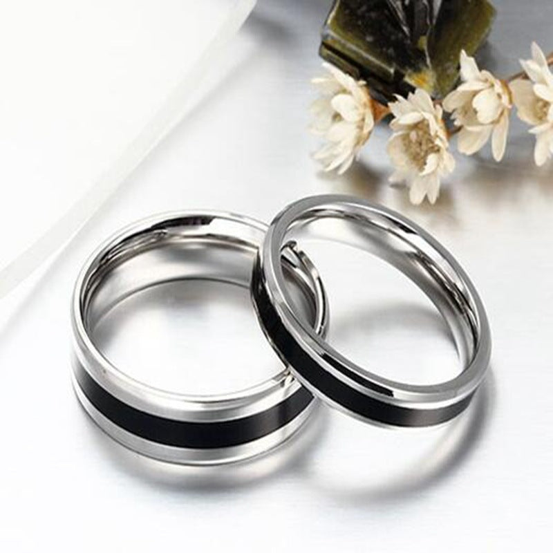 Titanium Steel Drip Niche Popular Simplicity Rings