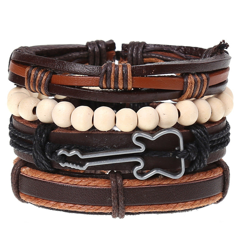 Combination Suit Leather Wrist String Popular Bracelets