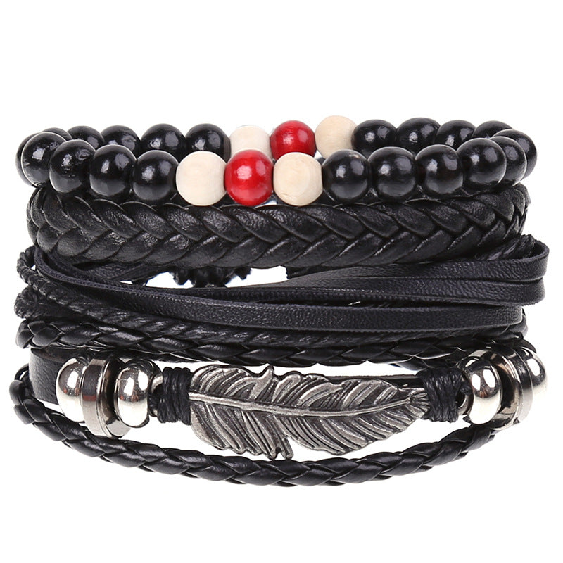 Combination Suit Leather Wrist String Popular Bracelets