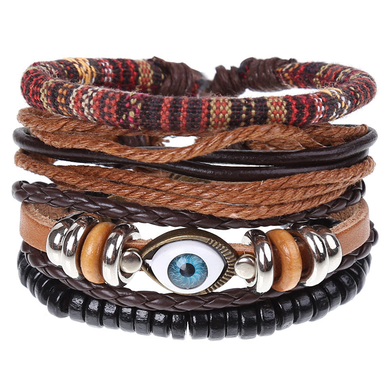 Combination Suit Leather Wrist String Popular Bracelets