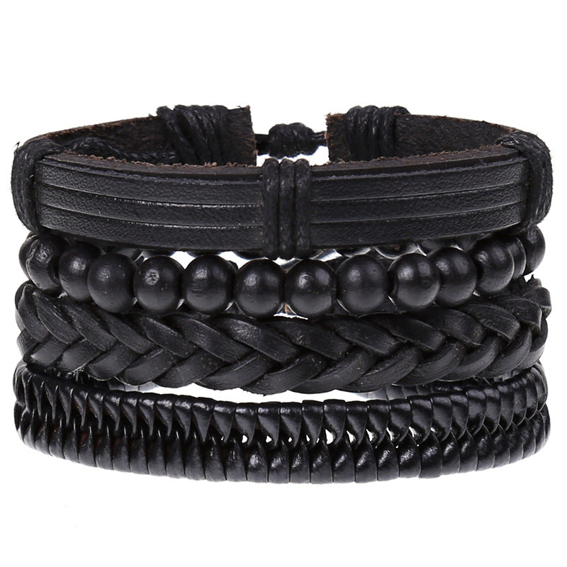 Combination Suit Leather Wrist String Popular Bracelets