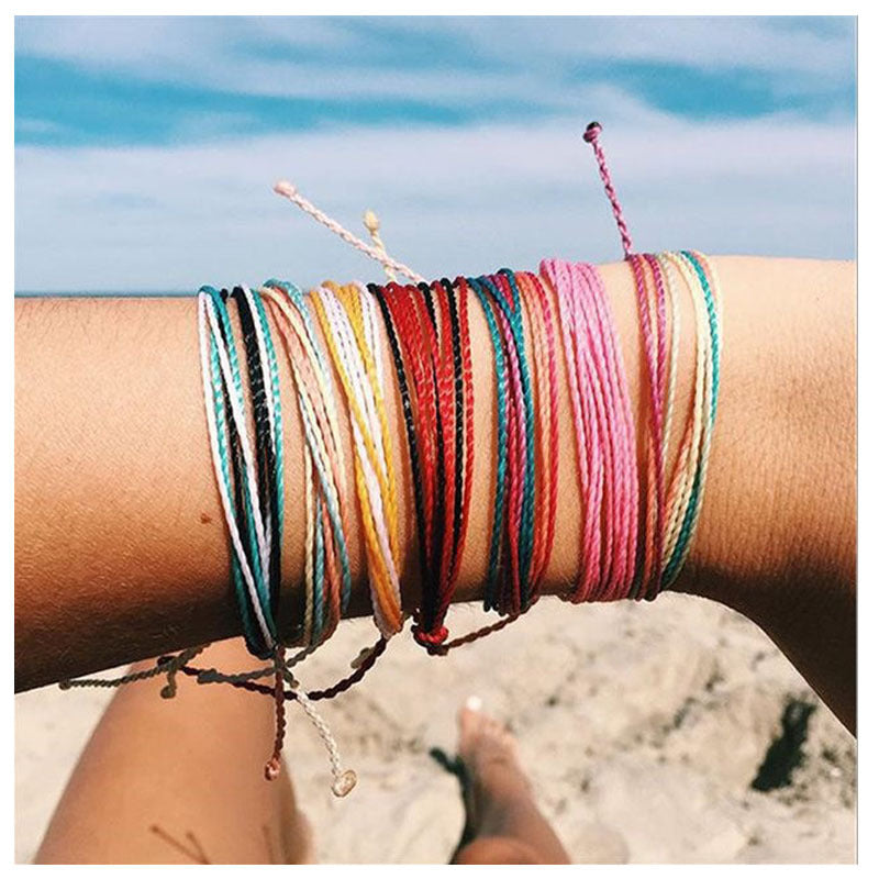 Taiwan Wax Line Hand Weaving Multicolor Colorful Bracelets