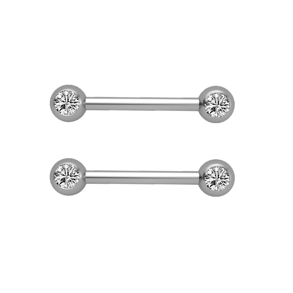 Stainless Steel Adhesive Nail Nipple Piercing Earrings