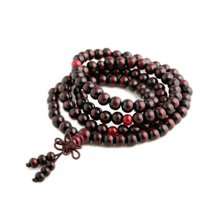 Small Leaf Rosewood Beads Long String Bracelets