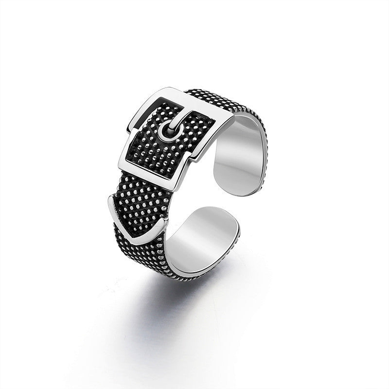Women's & Men's Retro Chain Fashionmonger Personalized Creative Buckle Ring