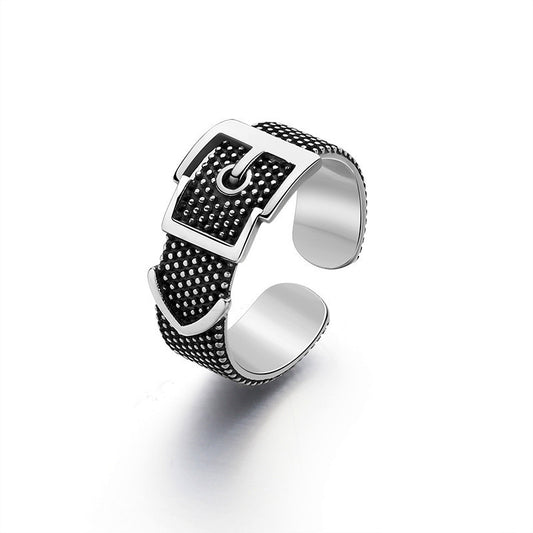 Women's & Men's Retro Chain Fashionmonger Personalized Creative Buckle Ring