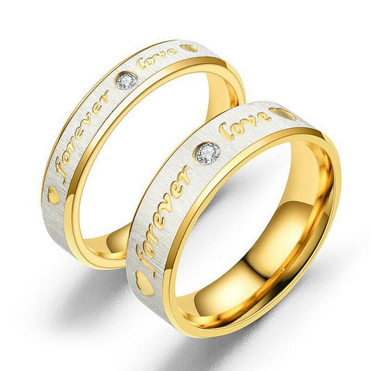 Korean Style Fashion Titanium Steel Couple Rings